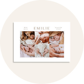 Faire-part naissance mixte