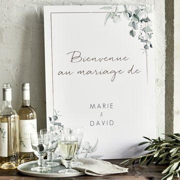 Poster bienvenue mariage
