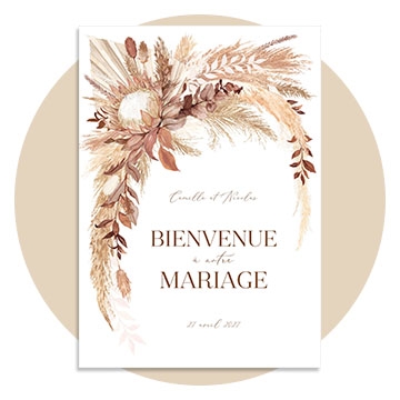 Panneau bienvenue bohème