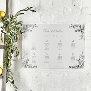 Poster plan de tables mariage 