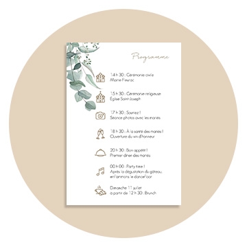 Programme mariage
