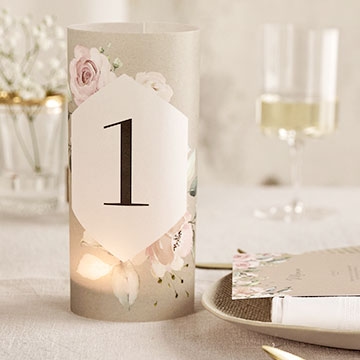 Numéro de table mariage
