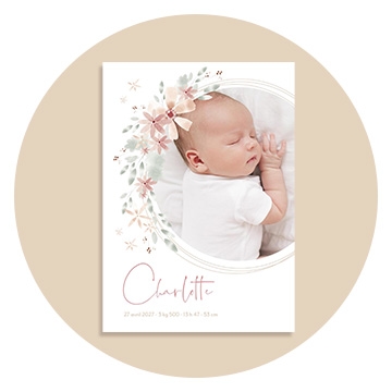 Faire-part naissance classique