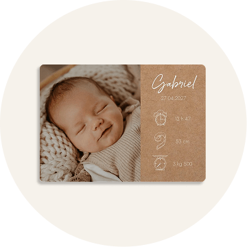 Faire-part naissance avec photo