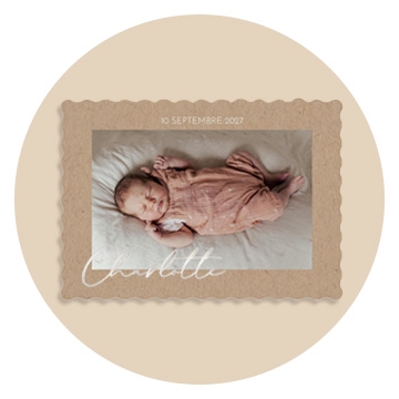Faire-part naissance vintage