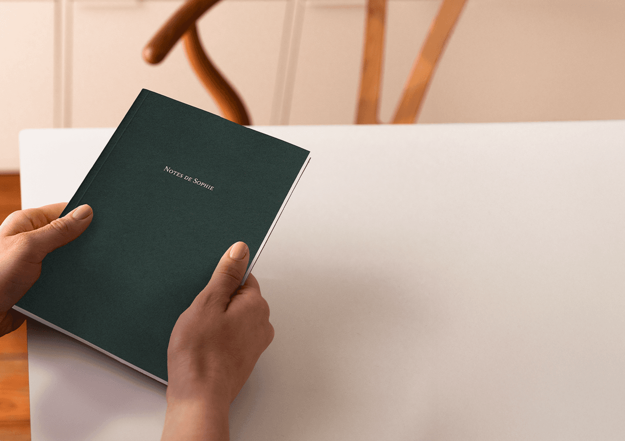 Carnet souple titre doré