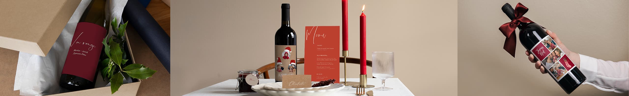 étiquette bouteille Noël