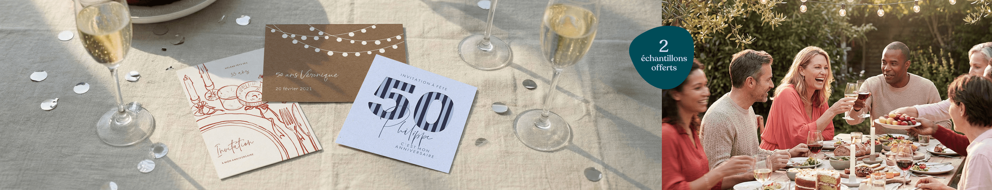 Cartes d’invitation anniversaire 50