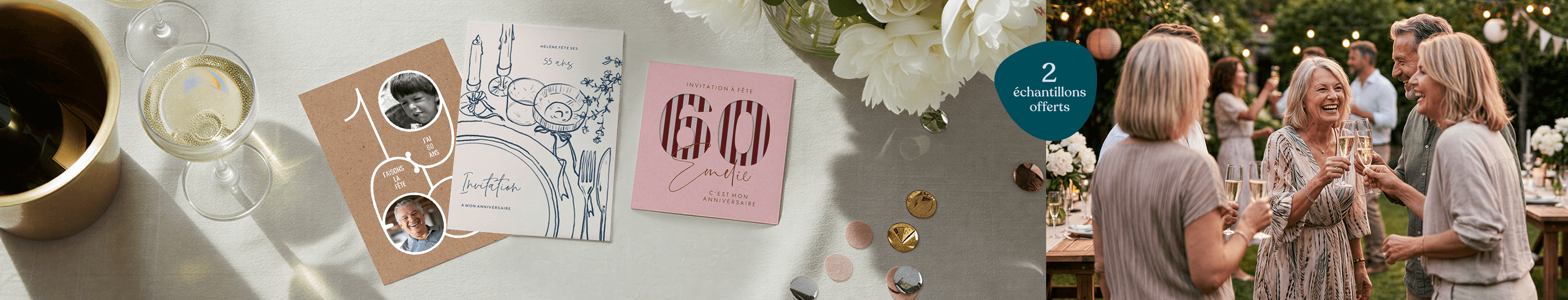 Cartes d’invitation anniversaire 60