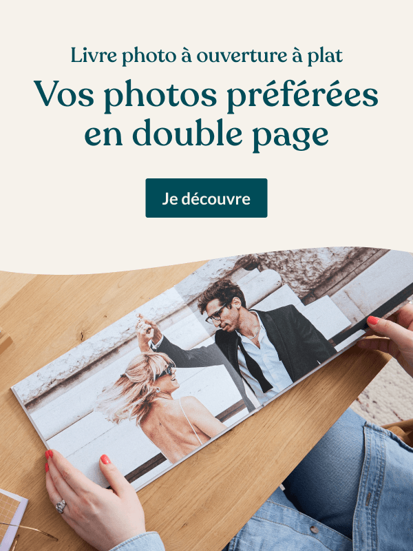 Album photo ouverture à plat