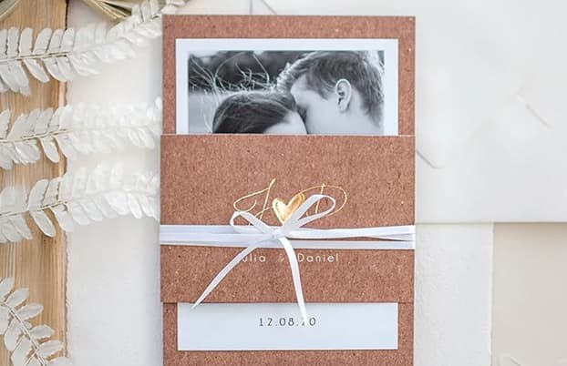 Faire-part mariage romantique