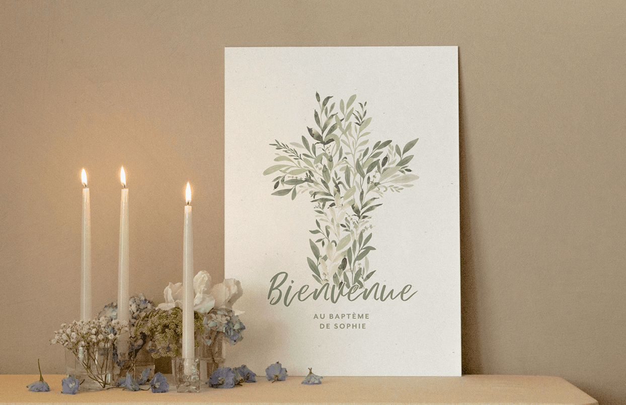 Panneau bienvenue baptême