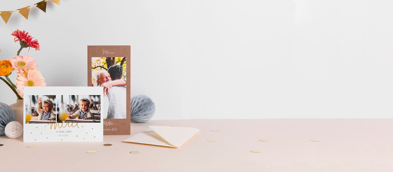 Carte remerciement anniversaire