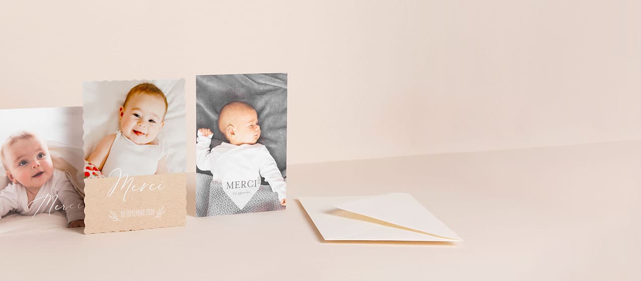 carte remerciement naissance
