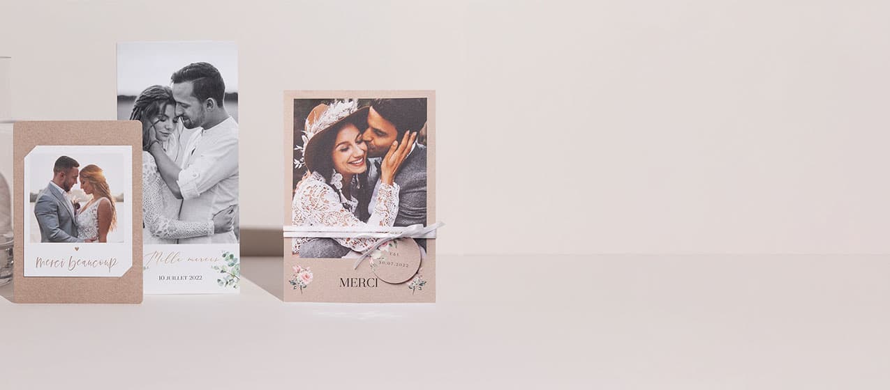 carte remerciement mariage