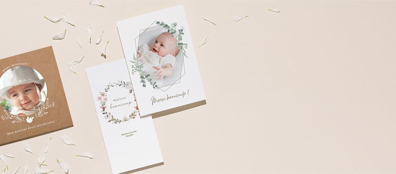 carte remerciement bapteme