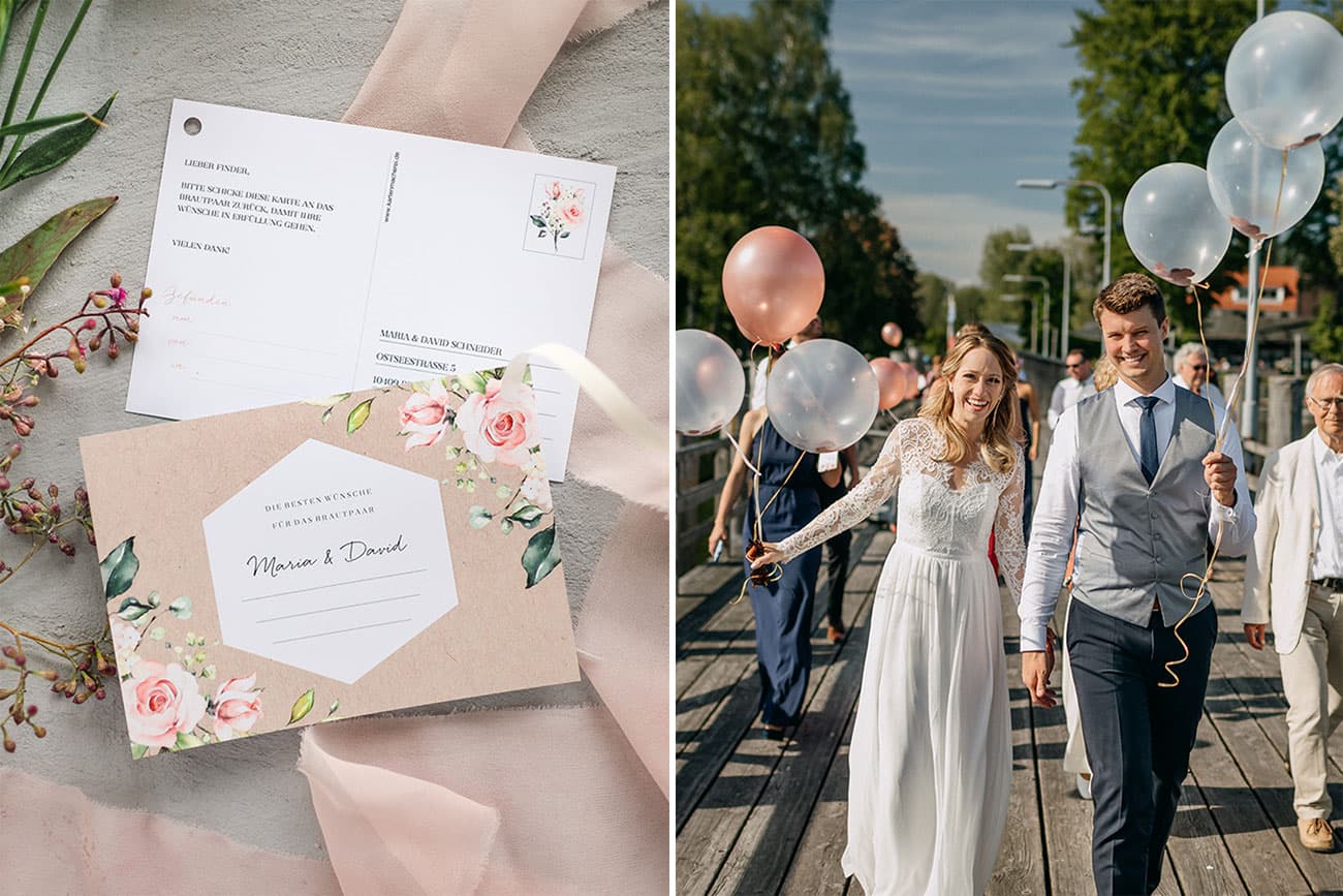 carte pour ballon mariage