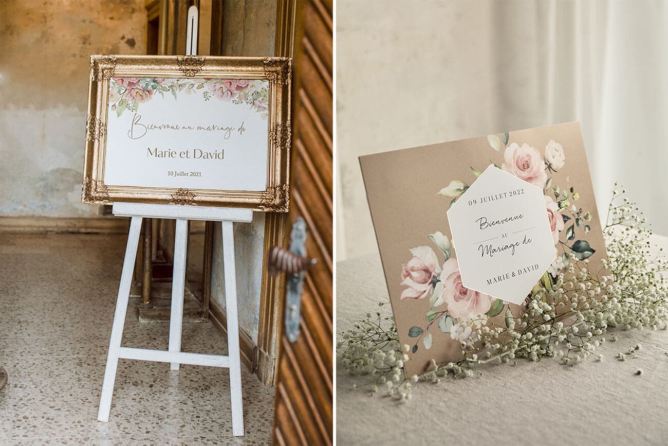 Poster bienvenue mariage