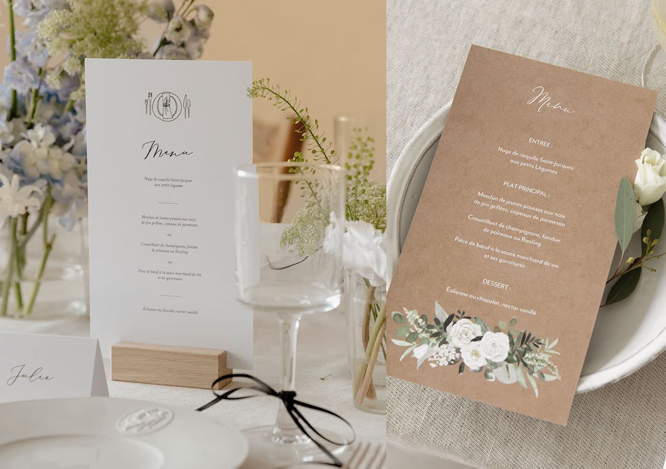 Menu mariage