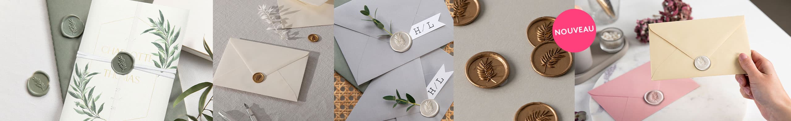 Joli cachet de cire autocollant
