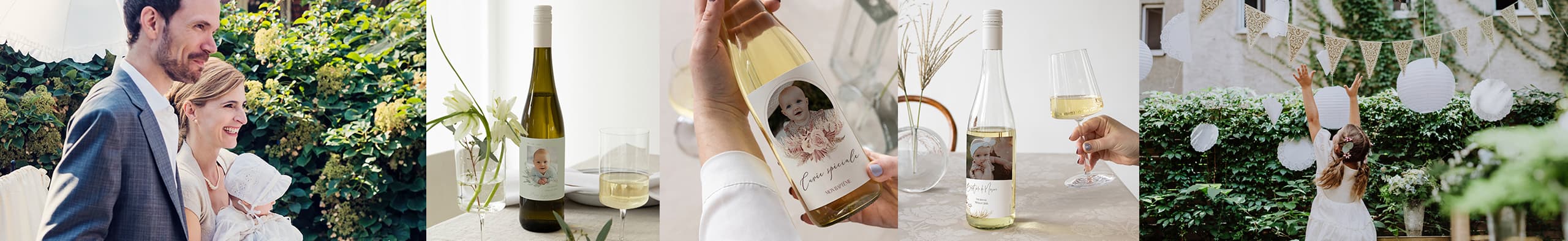 Étiquette pour bouteille baptême