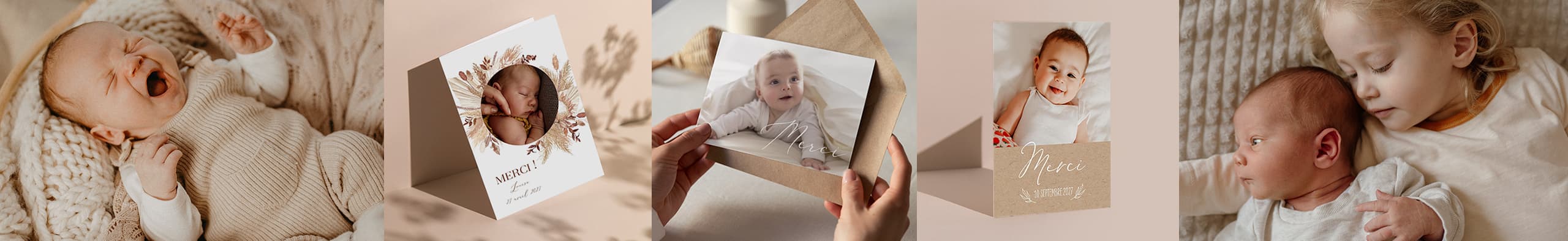 Carte remerciement naissance