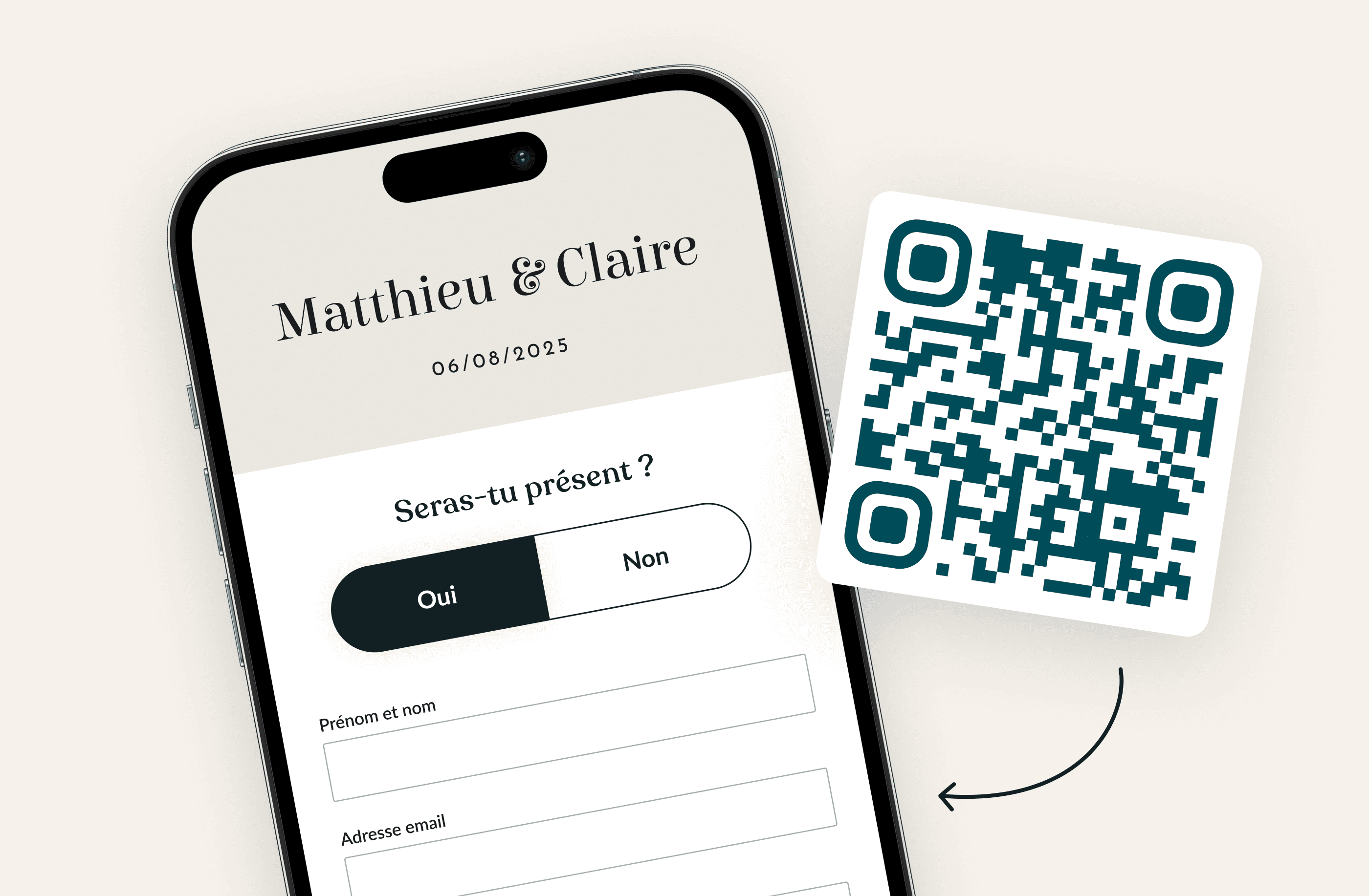 Invitations avec QR code