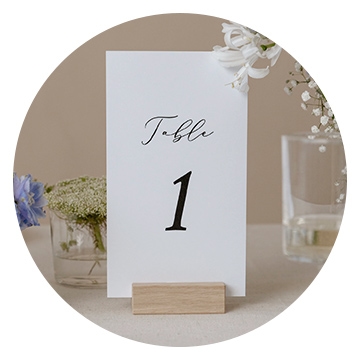 Numéro de table mariage