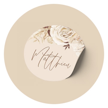 Marque-place autocollant