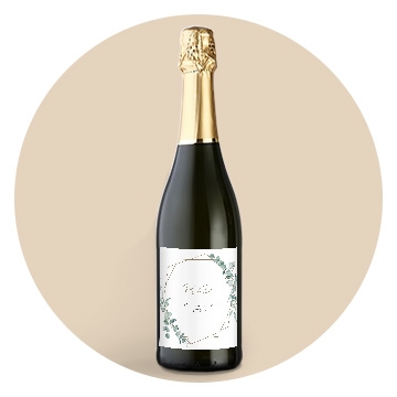 Étiquette bouteille champagne