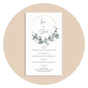 Menu mariage