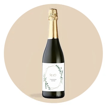 Étiquette bouteille champagne