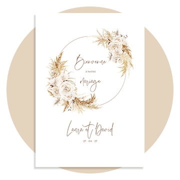Panneau bienvenue mariage