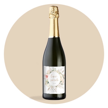 Étiquette bouteille mariage