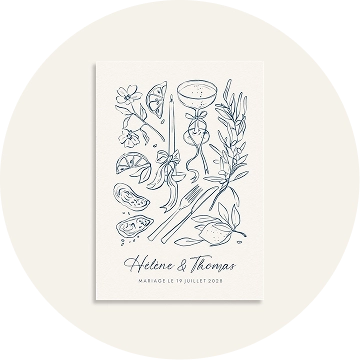 Faire-part de mariage Méditerranéen