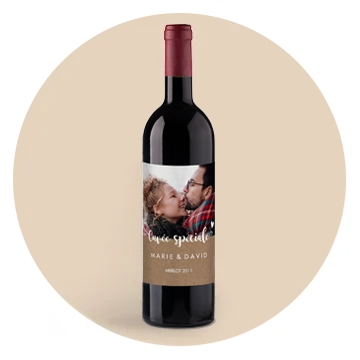 Étiquette bouteille vin