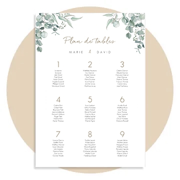 poster plan de table
