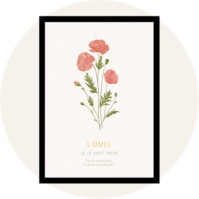 Fleurs mois naissance
