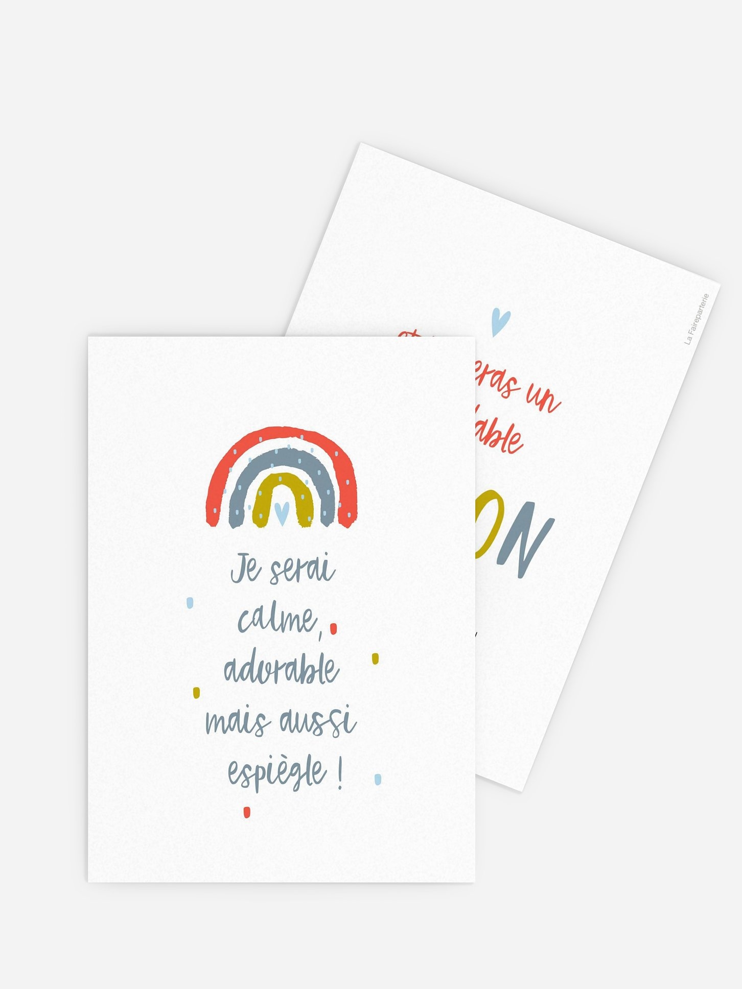 Carte annonce grossesse Over The Rainbow