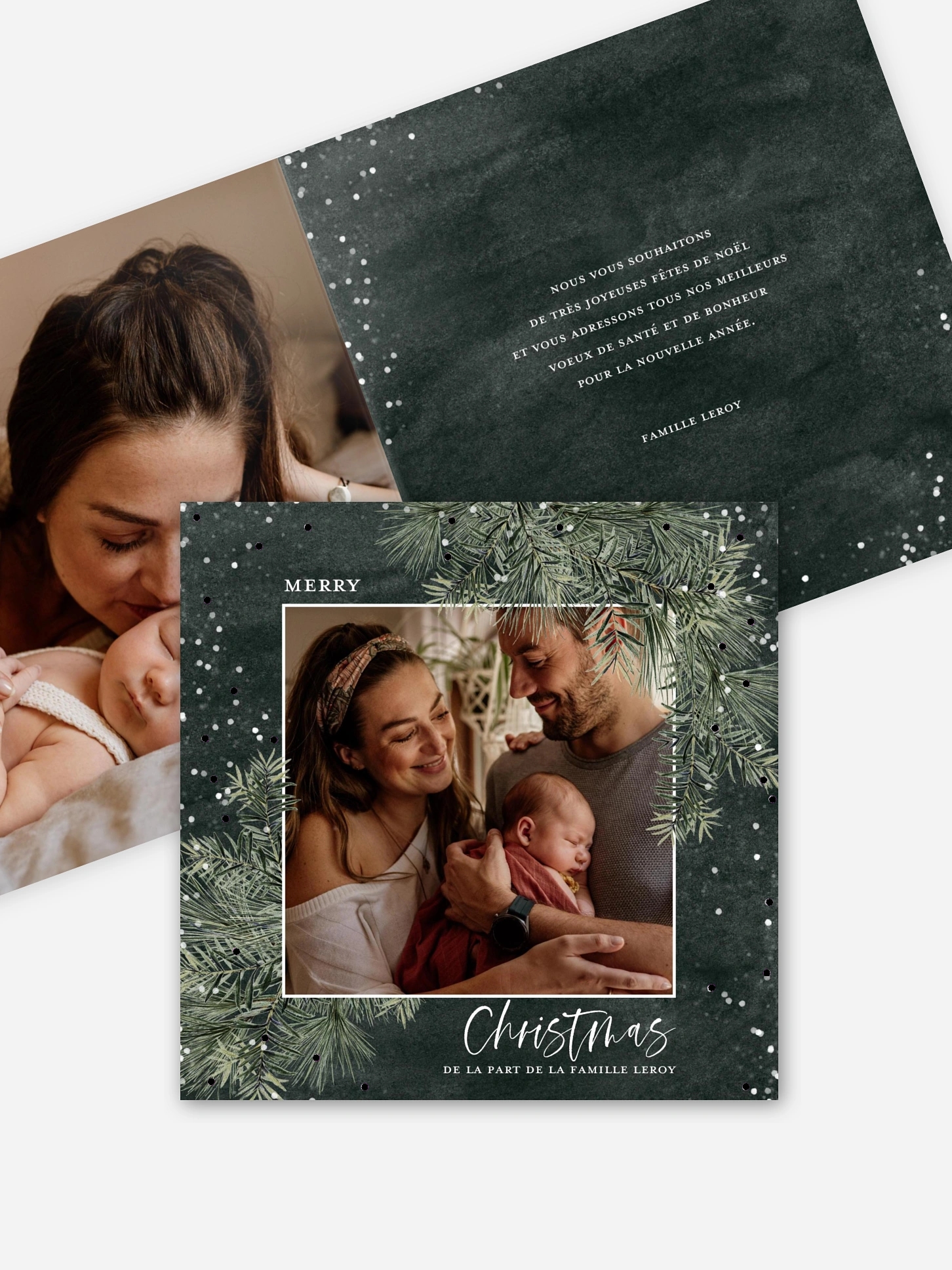 Carte de Noël Cadre hivernal