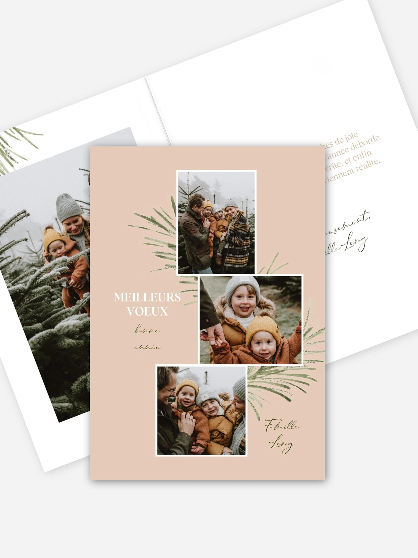 Carte de voeux Montage photo