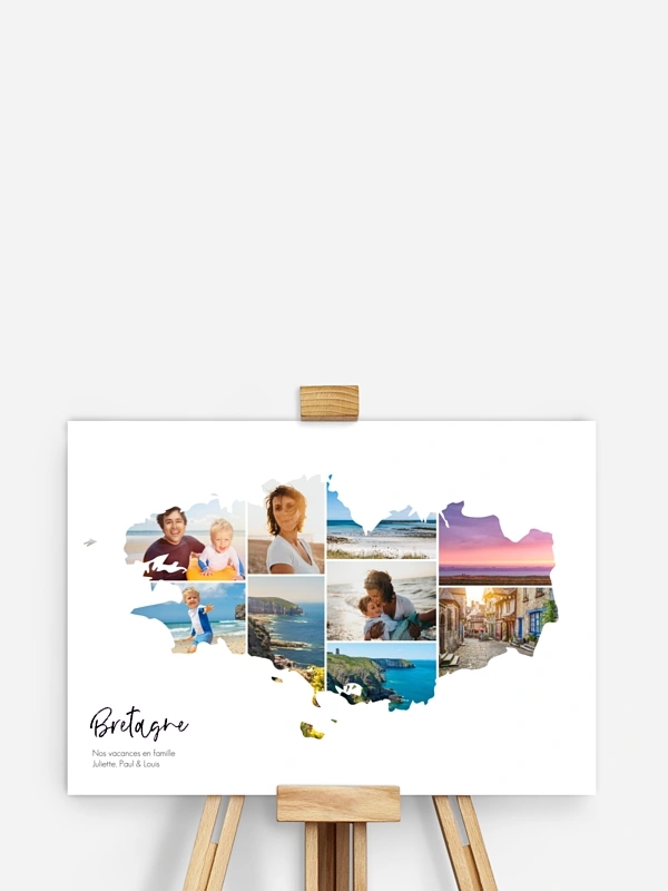 Carte Bretagne photo collage