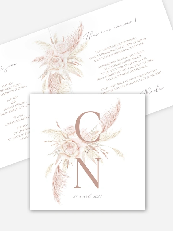 Blush Initials