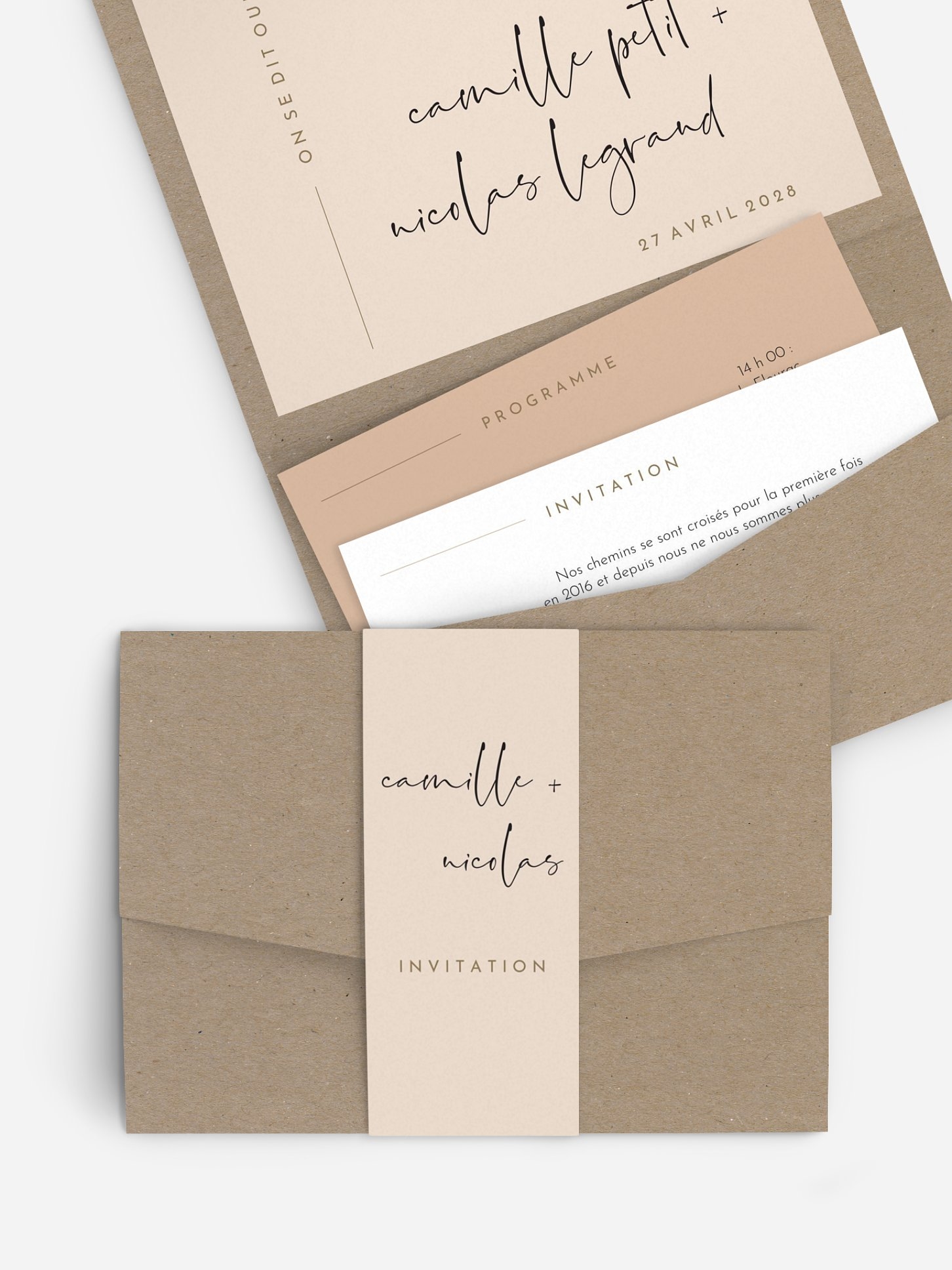 Faire-part de mariage Romance moderne