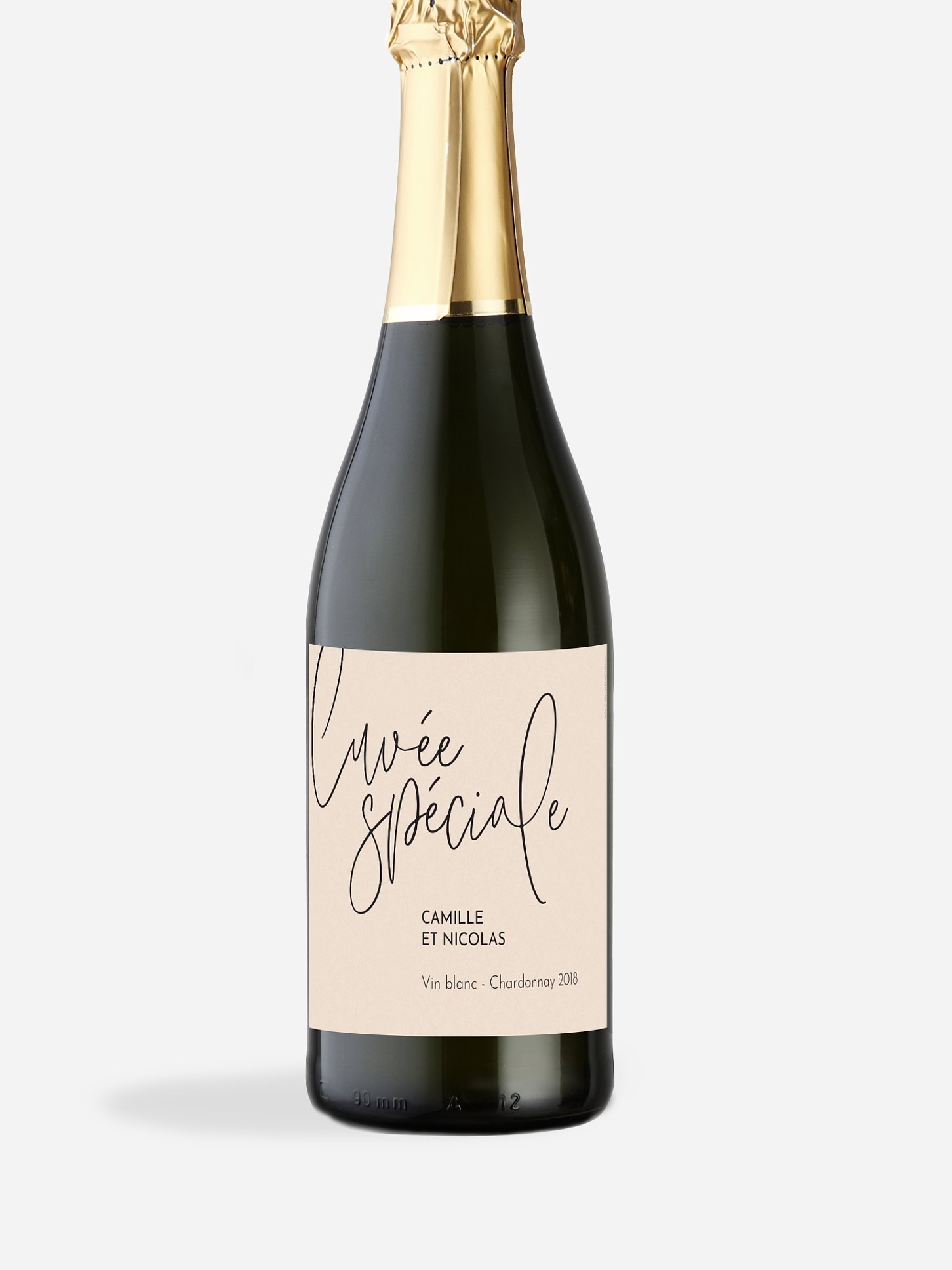 Étiquette bouteille Typo élégante