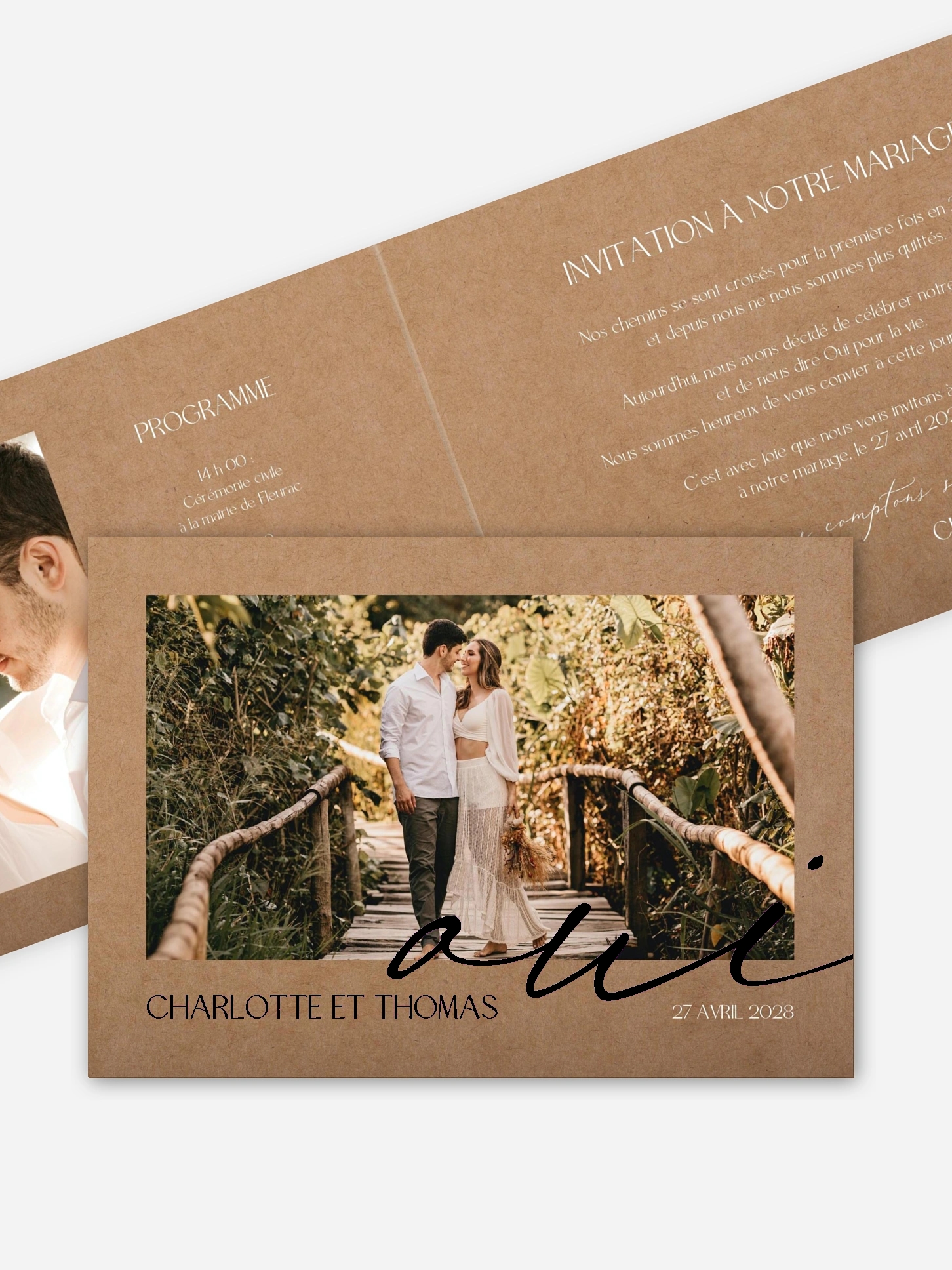 Faire-part de mariage Notre Oui