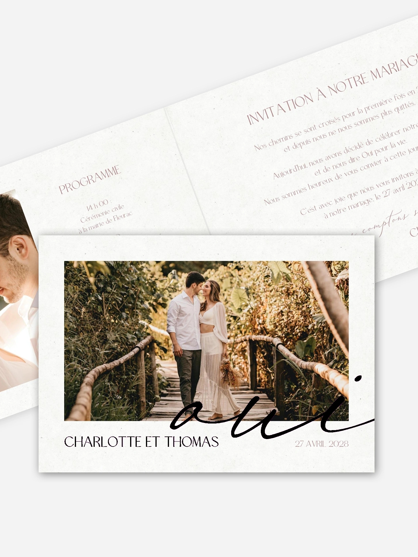Faire-part de mariage Notre Oui