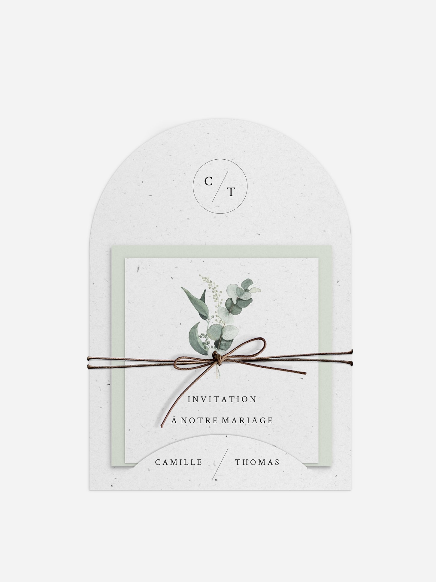 Faire-part de mariage Scandi Eucalyptus