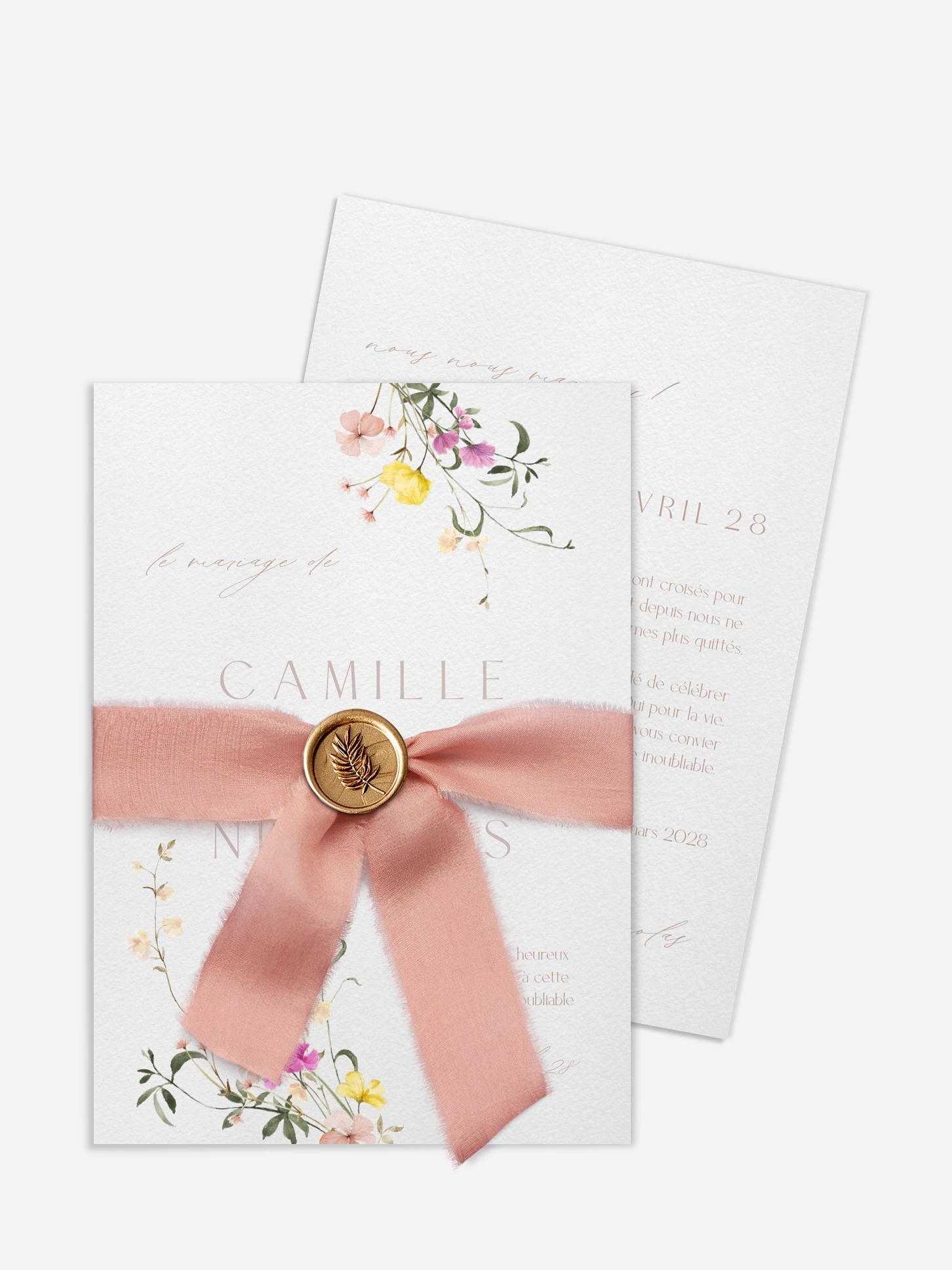 Faire-part de mariage Jardin d'amour