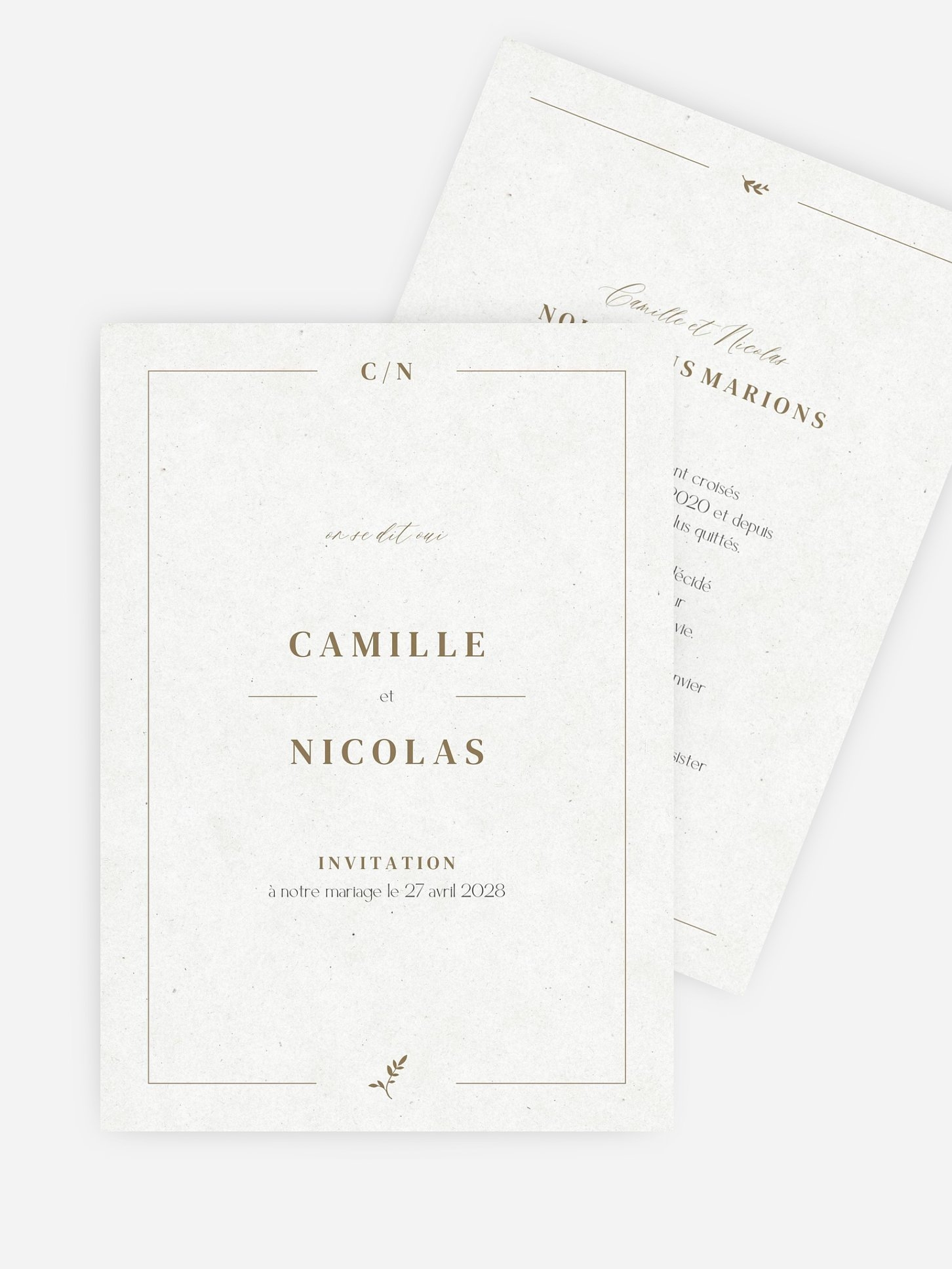 Faire-part de mariage Classic Elegance